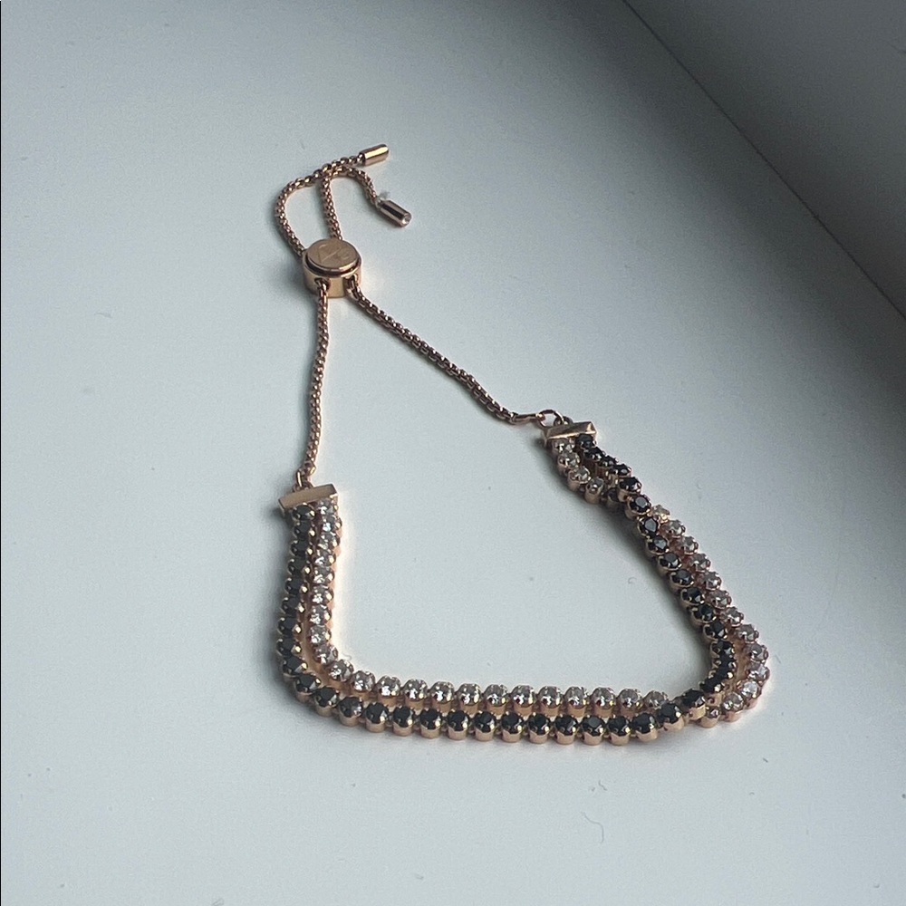 Swarovski Rose Gold Crystal Slider Bracelet